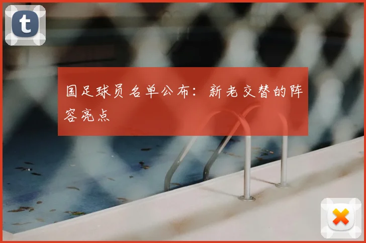 国足球员名单公布:新老交替的阵容亮点